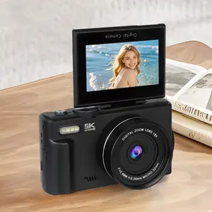 5K Digital Camera, Auto-Focus 64MP Vlogging Camera with 32G TF Card, 3 Inch 180° Degree Flip Screen 18X Digital Zoom with Flash, Compact Digital Camera for Travel