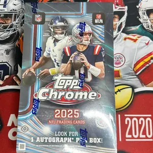 2025 TOPPS CHROME FOOTBALL HOBBY 1 BOX PICK YOUR NUMBER TEAM BREAK #192