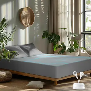 Grounding Sheet ,6% Pure  Fiber 94%  Connected Earth Energy, Grounding Bed Sheets 18" Deep Pocket with Grounding Cord Enhances Energy and Well-Being(78"x 80" Grey)
