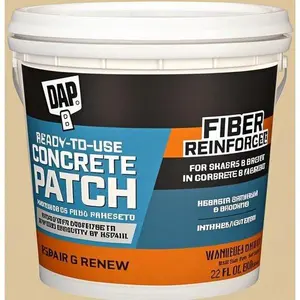 Gray Concrete Repair Patch for Interior & Exterior - 1-Quart Quick-Dry Formula - Durable Crack Filler - Waterproof Sealer for Walls & Floors - Easy Application Smooth Finish