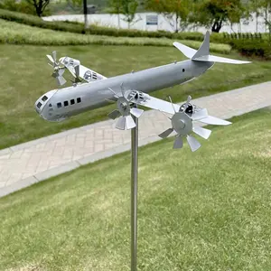 Upgraded Wind Spinner, Unique Aircraft Windmill, Fortress Airplane Wind Catchers, Airplane Garden Art for Yard Balcony Lawn Patio Decorations (1PC)