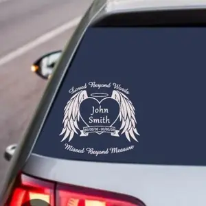 personalized memorial UV car/truck decals