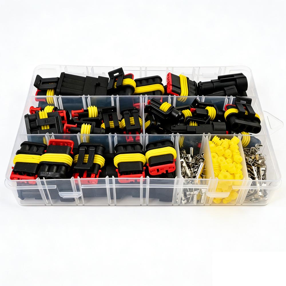 352pcs car electrical connector terminals car cable plug 1-4 pin assortment, no battery