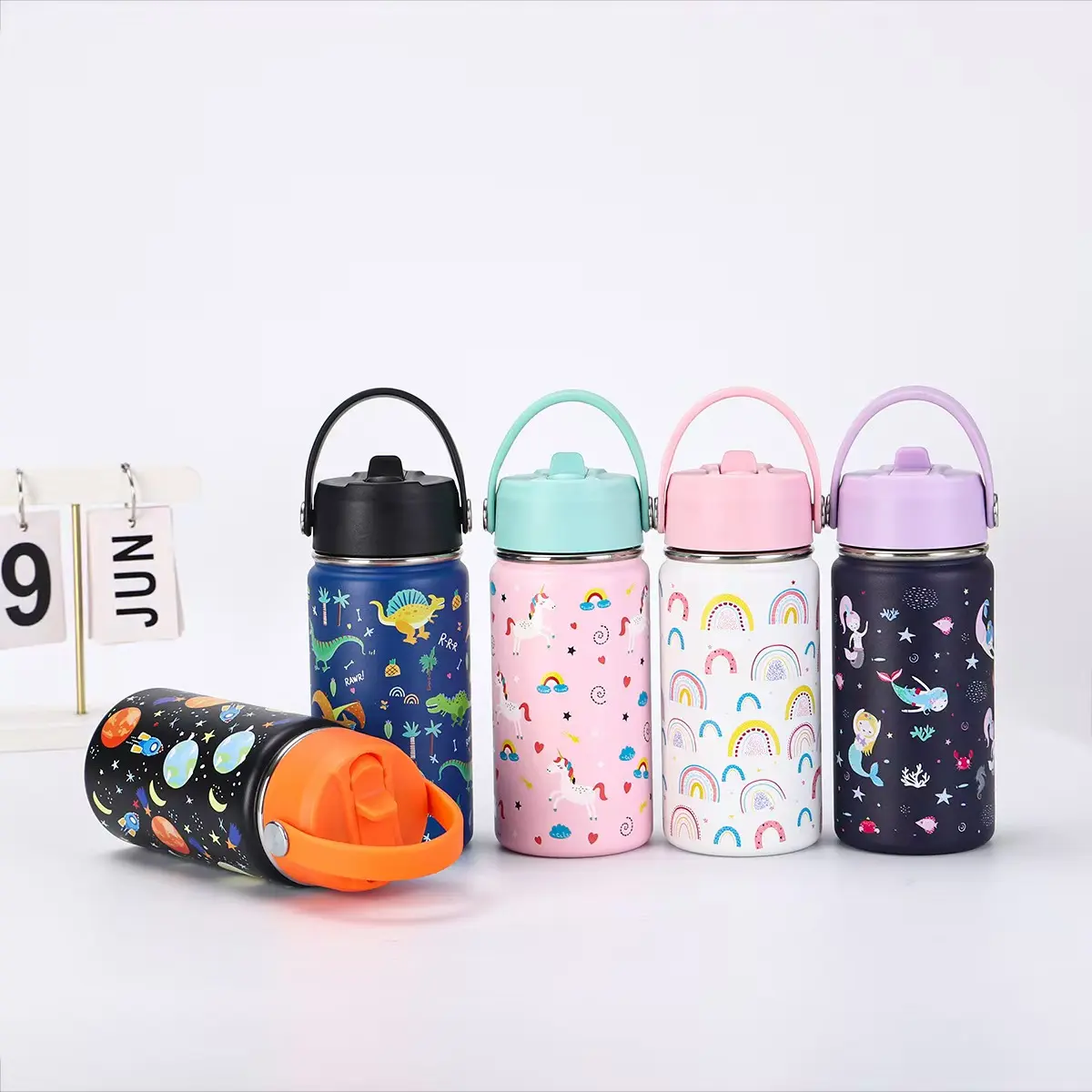 12oz Kids Water Bottle Stainless Steel Thermal Insulated Leak-Proof Design Perfect for School Outdoor Activities Durable and Easy Clean Portable Insulated Tumbler Flasks Leakproof Tumbler Drinkware Insulated Cup Insulated Thermos Leakproof Vacuum Flask