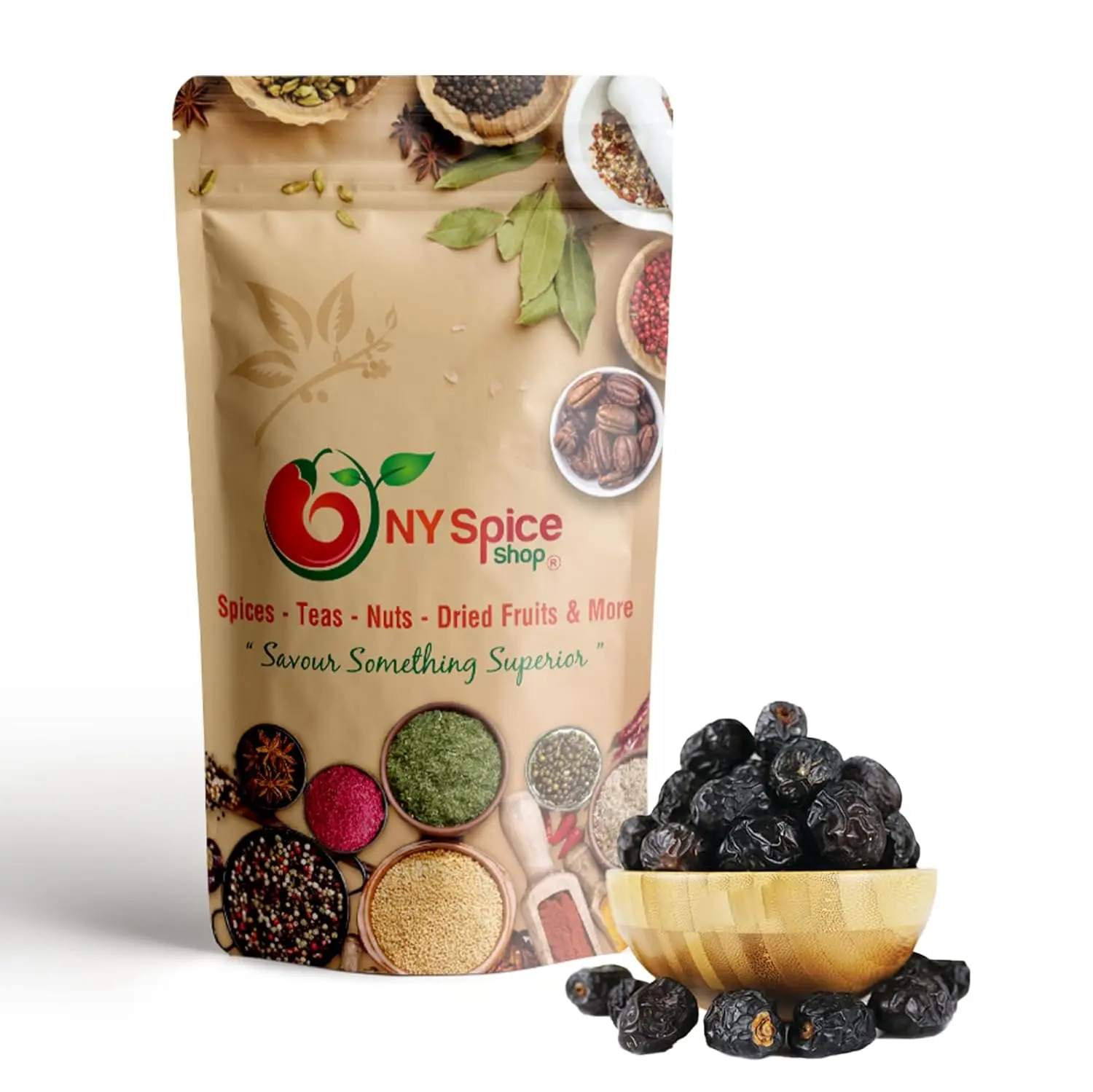 NY Spice Shop Ajwa Madinah Dates - Premium Quality Natural Sweet Dried Fruit from Madinah, Saudi Arabia - Nutritious Snack for Ramadan Dates of Heaven