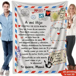 Heartwarming and Inspiring Spanish GiftsBlanket for Primary/Middle School/High School/College GradsGraduation Gifts for Teens Boys Adults Son Teenage  plush  Blanket