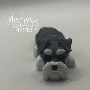 Schnauzer Flexi 3D Print Dog Model