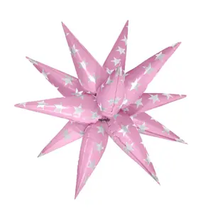 PINK SPARKLE STARBURST BALLOON