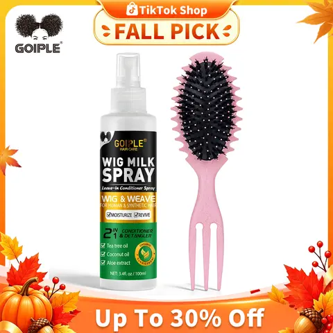 Goiple Wig Milk Spray 2 in 1 Moisturizing Leave-In Conditioner Spray for Synthetic Hair & Detangler for All Hair Types Shampoo Blen,back to school