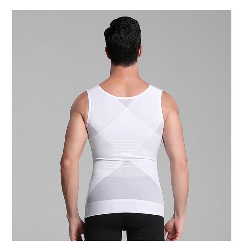 Chest Compression Vest Men Gynecomastia Body Shaper Sleeveless Posture Corrector  Waist Control Tummy Trimmer Tops