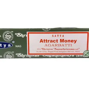 Satya Attrack Money Incense Stick - Manifest Abundance, Prosperity, and Success Home Fragrance Decor Flowers Gifts Woody Pack Lavender