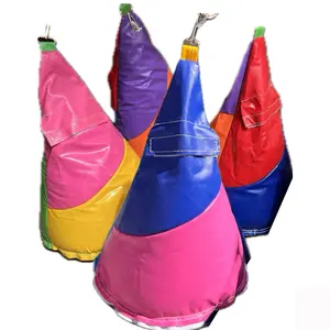 Commercial Sand Bags Weights for Inflatables & Tents - 50-Pound Capacity, 18oz Vinyl, Set of 4, Multicolor, Heavy-Duty Clips