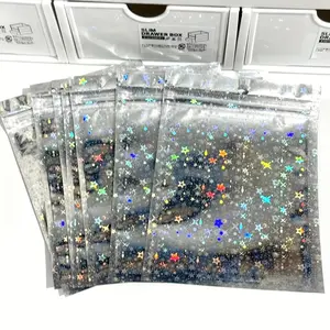 Star Pattern Sealed Bag, 10pcs/set Glitter Gift Wrapping Self Sealing Bag, Multi-purpose Storage Bag, Gift Packaging Supplies for Wedding & Birthday Party