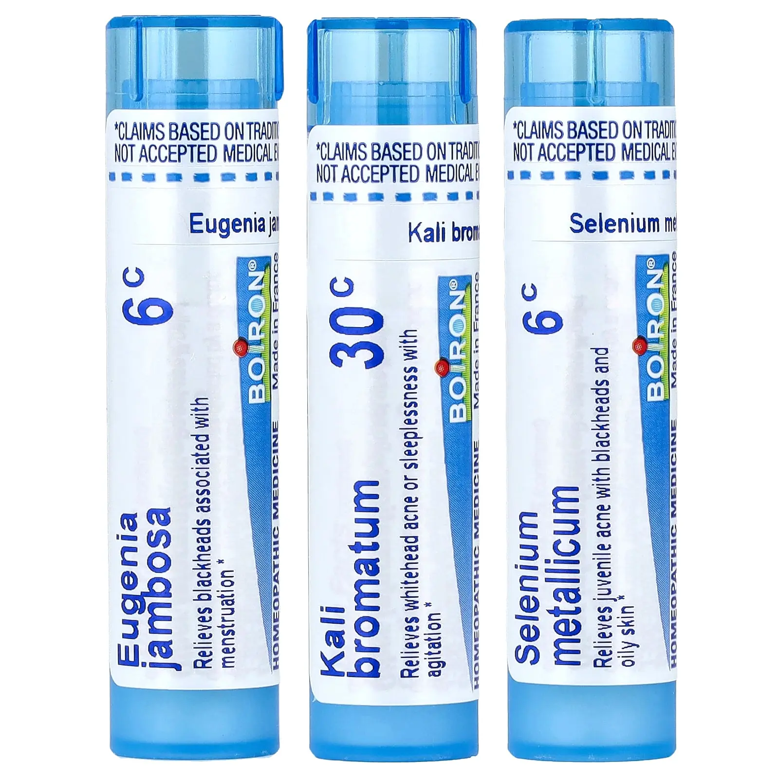 Boiron Acne Relief, 3 Tubes, 80 Meltaway Pellets Each | HSA/FSA Eligible