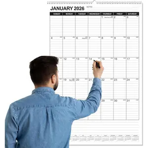 Wall Calendar 2026, 30" X 20" Vertical  Wall Calendar 2026-2027,18-Month  Planner Wall From 2026 Jan - 2027 Jun with Spiral Bound For School  Office Organizing