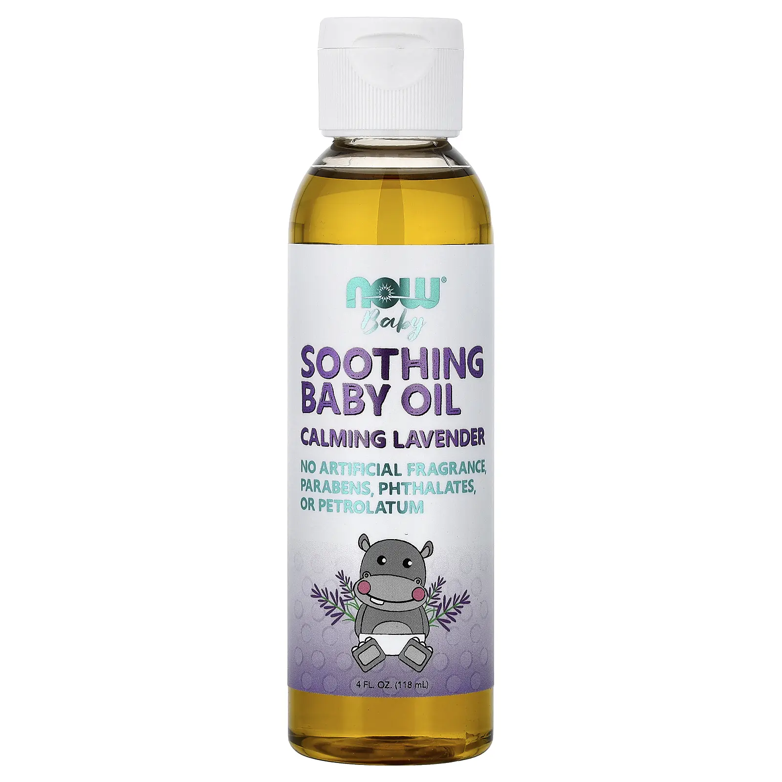 NOW Foods Soothing Baby Oil, Calming Lavender, 4 fl oz (118 ml)