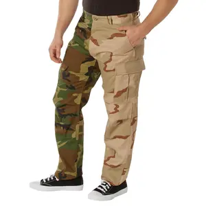 Two Tone Camouflage BDU Pants Military Cargo Fatigue Trousers Cotton Poly Tactical Pants
