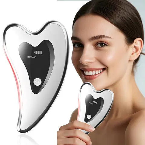 Electric Gua Sha, Multifunctional Beauty Massage Instrument, USB Rechargeable Beauty Massage Instrument, Face Massager, Body Massage Skincare Products, Summer Skin Care Tool, Girlfriend Gifts, Firming Facial Beauty Massagers, Facial Cleansing Instrument