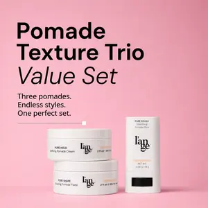 L'ANGE HAIR - Pomade Texture Trio Value Set (221g) - Lightweight Cream, Pomade, Stick Haircare Stylers with Flexible & Firm Hold, Semi-Matte Finish | Smoothing, Frizz Control, Edge Shaping, Cream,Paste,Stick
