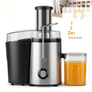 Whole fruit juicer — no need to cut fruit, 3-inch large opening, two speed settings, dry pulp Multi-Function Centrifugal Cold Press with Reverse