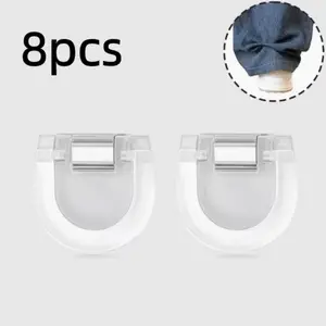 8pcs Invisible Hem Adjuster Clips, Anti-Tuck Pants Extender, Adjustable Waistband Fixers, Ideal for Long Jeans & Bottoms