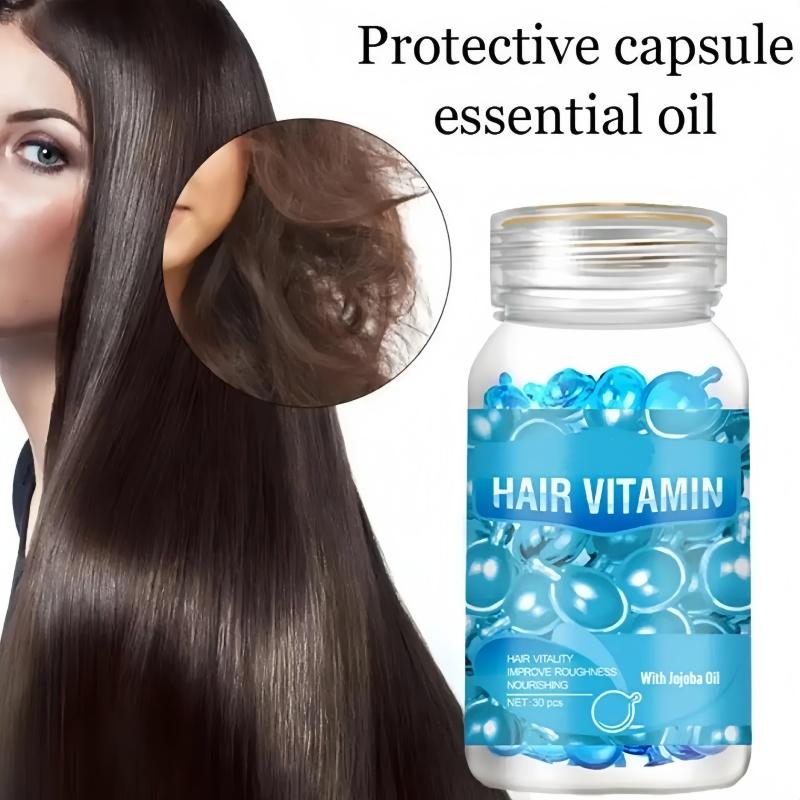 3/2/1PCS Hair Moisturizing Capsules Essence Formula, Contains Vitamin A C E Vitamin B5, Argan Macadamia Oil, Jojoba Oil Repairs Damaged Hair (30 Capsules)