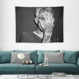 Music Poster Lil Tapestry Flag For Living Room Peep Bedroom Wall Hanging For Friends And Fans Gift， funny tapestry durable man