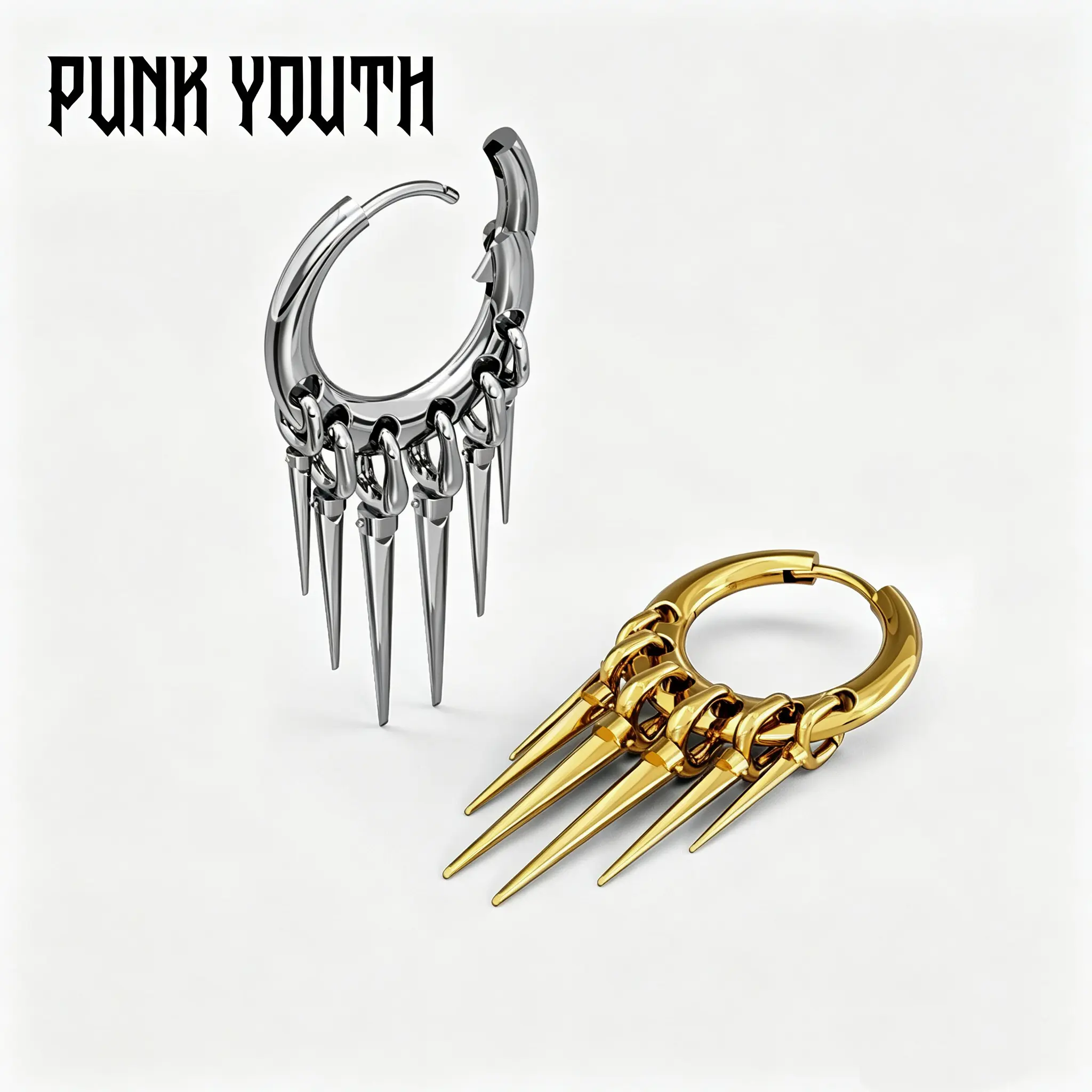 925 sterling silver post TAPERED CHIC EARRINGS