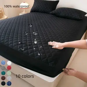 Waterproof Mattress Protector Set, Deep Pocket 30cm/11.8inch, Soft Breathable Bed Cover, Quilted Mattress Cover, Includes Pillowcase, Ideal for Bedroom & Home Use, Removable Mattress Cover