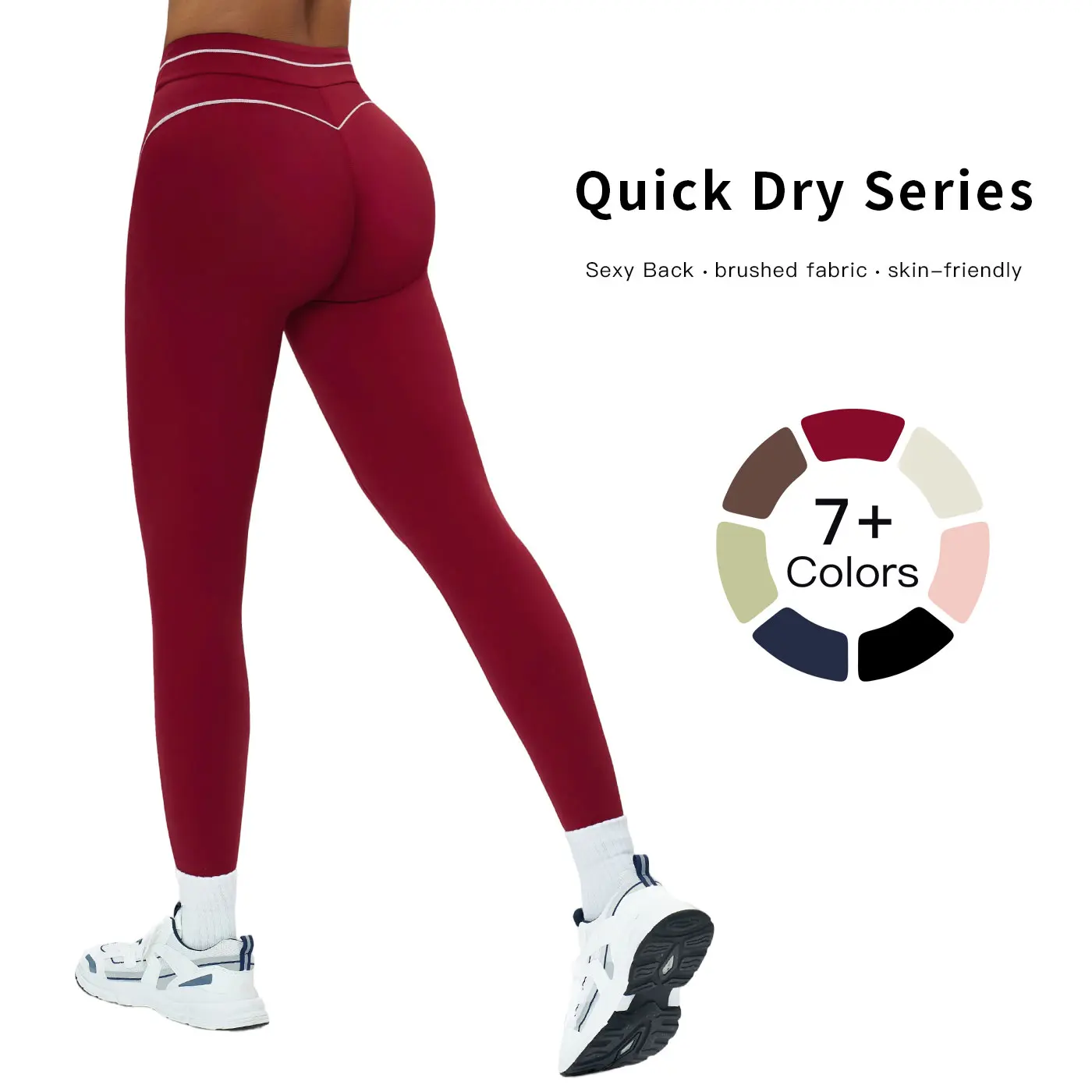 MFVIM Women's High-Waist Athletic Leggings - Color-Block Colored Spandex High-Stretch Long Skinny Pants, Women's Indoor-Outdoor Activewear, High Waist Leggings