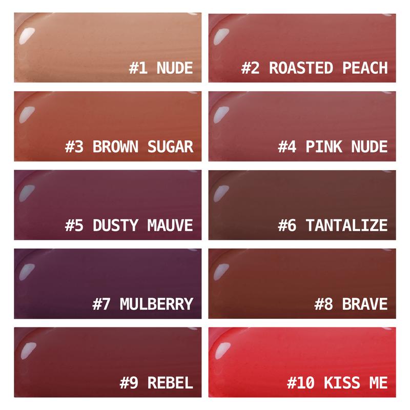 Ruby Kisses Lip Vinyl Tint, High Pigment Transfer Proof, Smudge Proof, Liquid Lipstick Lip Gloss, Soft Satin Shine Lightweight Makeup Long Lasting Full Coverage 2.8mL