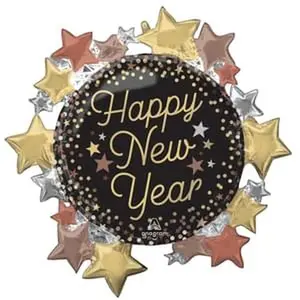 Super Shape Stars Balloon for New Year's Eve Celebration