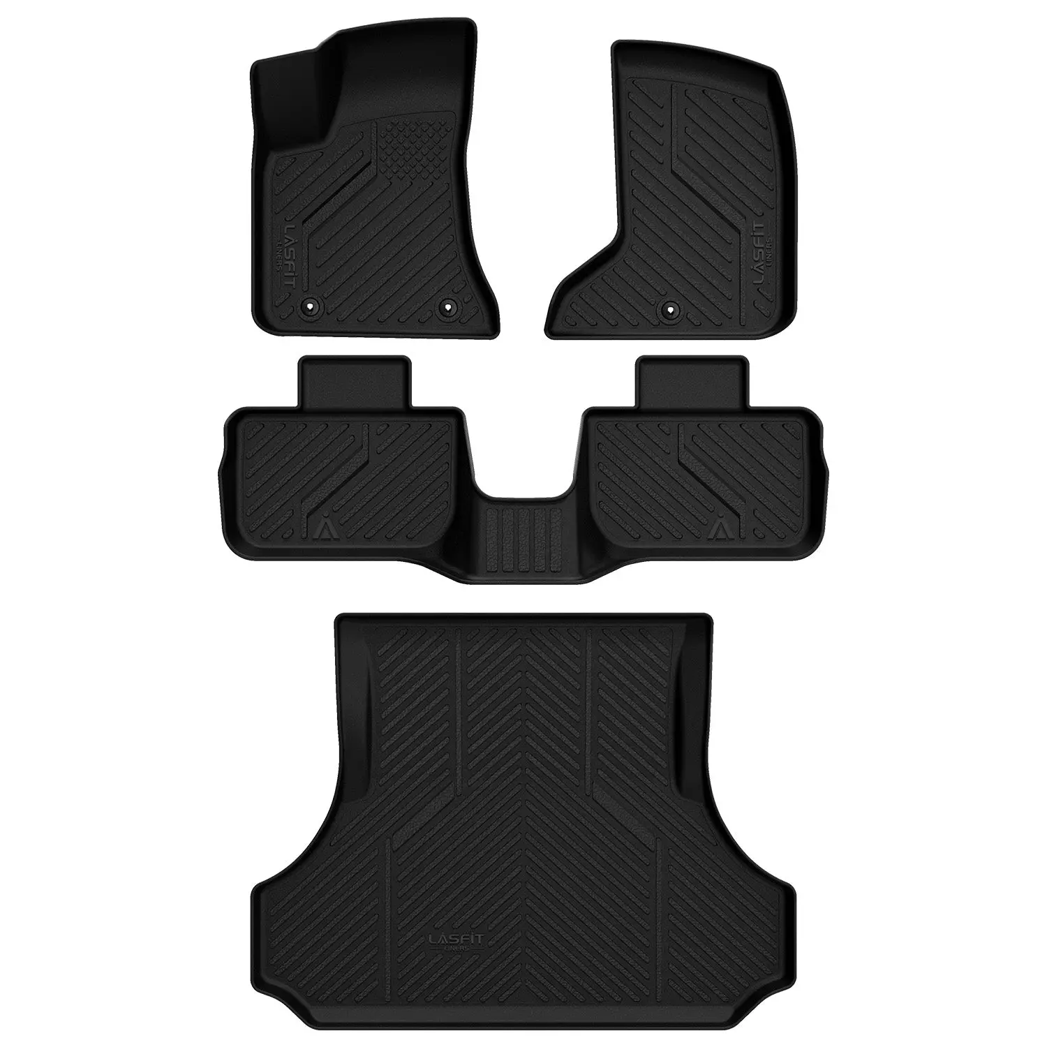 Lasfit Custom Fit Deep-Tread Automotive Floor Mats, Environmentally Friendly Cars Accessories & Accessories for Car with Enhanced Look for 2011-2023 Dodge Charger (Cargo Option Without Subwoofer), Car Foot Mats, Superior Protection