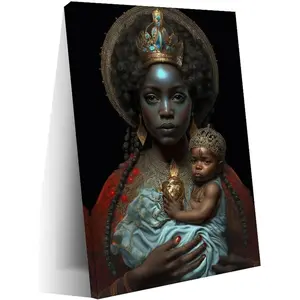 ZYRYINC Haitian Mythology Erzulie Dantor Art Poster2 Canvas Art Wall Printing Office Bedroom Aesthetic Living Room 24x36inch(60x90cm) Frame-style Decor Decoration
