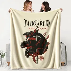Game of Thrones Tangleyon Family Flannel Blanket, Soft Lightweight Warm, Bedroom Holiday Decor, Bed Sofa Office Camping Travel Gift