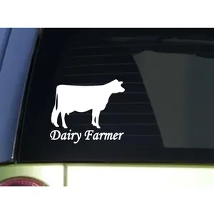 Dairy Farmer *I909* 6x6 inch Sticker cow decal