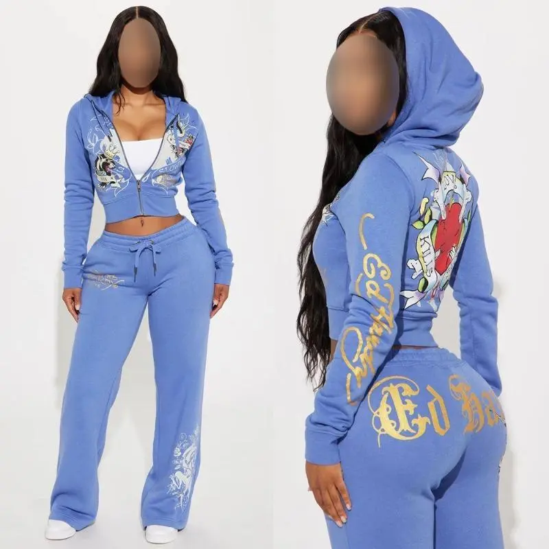2 Piece Sets Womens Clothing  Hoodie Zipper Hoodie and Sweat Pants Suits Tracksuit Set Womenswear Comfort rare collection