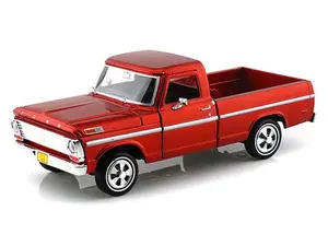 1969 Ford F-100 Pickup Truck Burgundy (Timeless Legends) Diecast 1:24 Scale Model - Motormax 79315RD