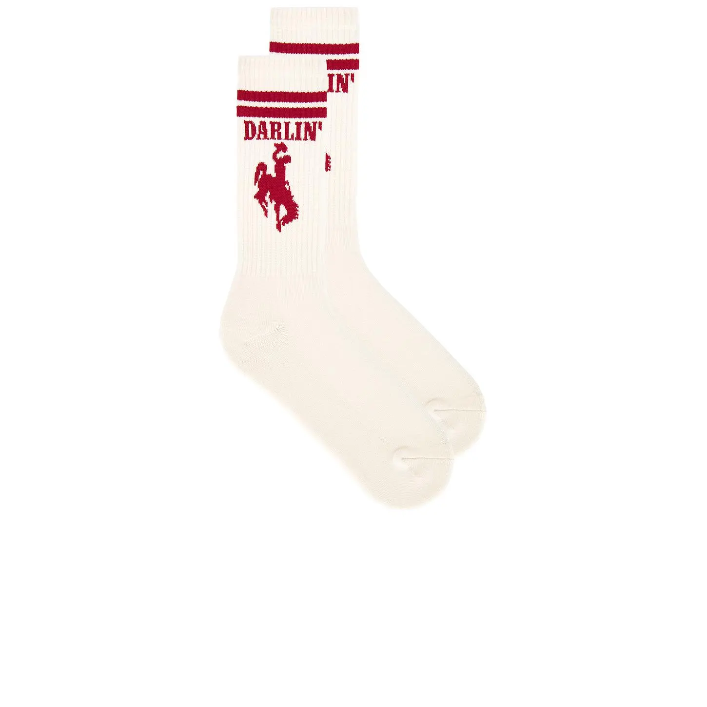 Darlin Roundup Sock in Ivory & Red Darlin Roundup Sock in Ivory & Red