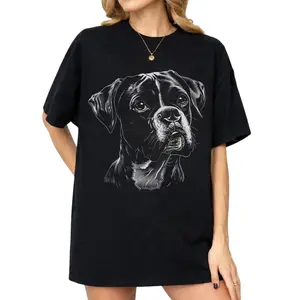 Comfort Colors Boxer Dog Shirt, Realistic Boxer Portrait Graphic Tee, Gift for Boxer Dog Lovers