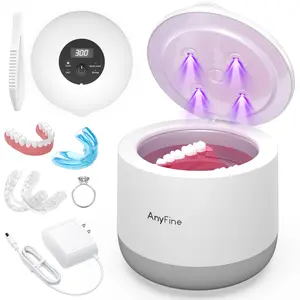 Advanced Ultrasonic Retainer Cleaner Machine for Dentures,Mouth Guards, Braces, Toothbrush Heads, Jewelry,4 Modes for Multiple Dental Appliances