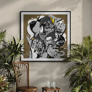 "My Friend Eric" Square Wall Art Print, Home Decor Wall Decorations for Living Room, Bedroom Home Supplies
