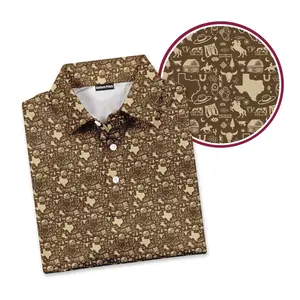 Wild Western Lone Spur Texas Cowboy Rodeo Retro Men's Bogey Polo Golf Polo Shirt, Masters Golf Polo Tops Masters Tournament Shirt 2026 GPA Championship Performance Outdoors Sport Shirt, Ideal Gifts for Him Golfers