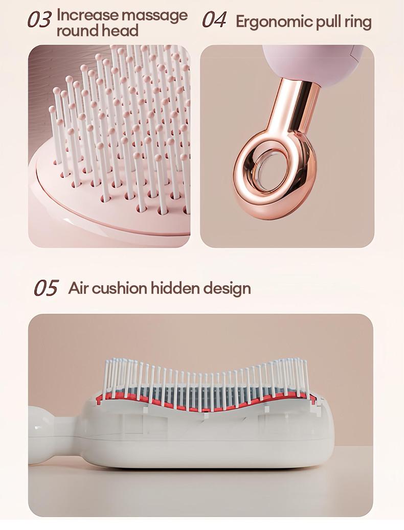PAXA Air Cushion Massage Comb Hollow Massage Comb Cylinder Styling Curl Comb - Daily Care and Detangling, Massage for Scalp, Heat Resistant Companion for Hair Blowing and Styling