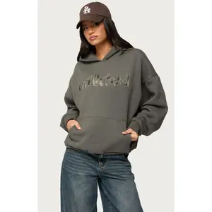 Edikted Women's Camo Cutie Oversized Hoodie