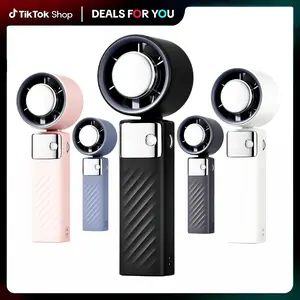 Portable Handheld Cold Pressure Fan Adjustable Turbo Mini Fan USB Rechargeable Digital Display 199 Levels Airflow for Men Women Travel Outdoor Gifts