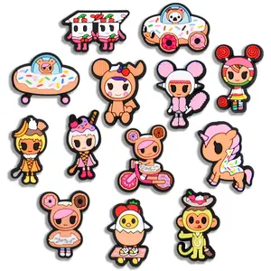 Tokidoki Croc Charms 13PCS PVC Clog Pins Accessories Party Favors Birthday Gifts Holidays Decoration for Boys Women Girls