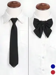 JK Uniform Detachable Tie – 2pcs/Set Handmade Women’s Polyester Outfit for Casual or Valentine’s Styling