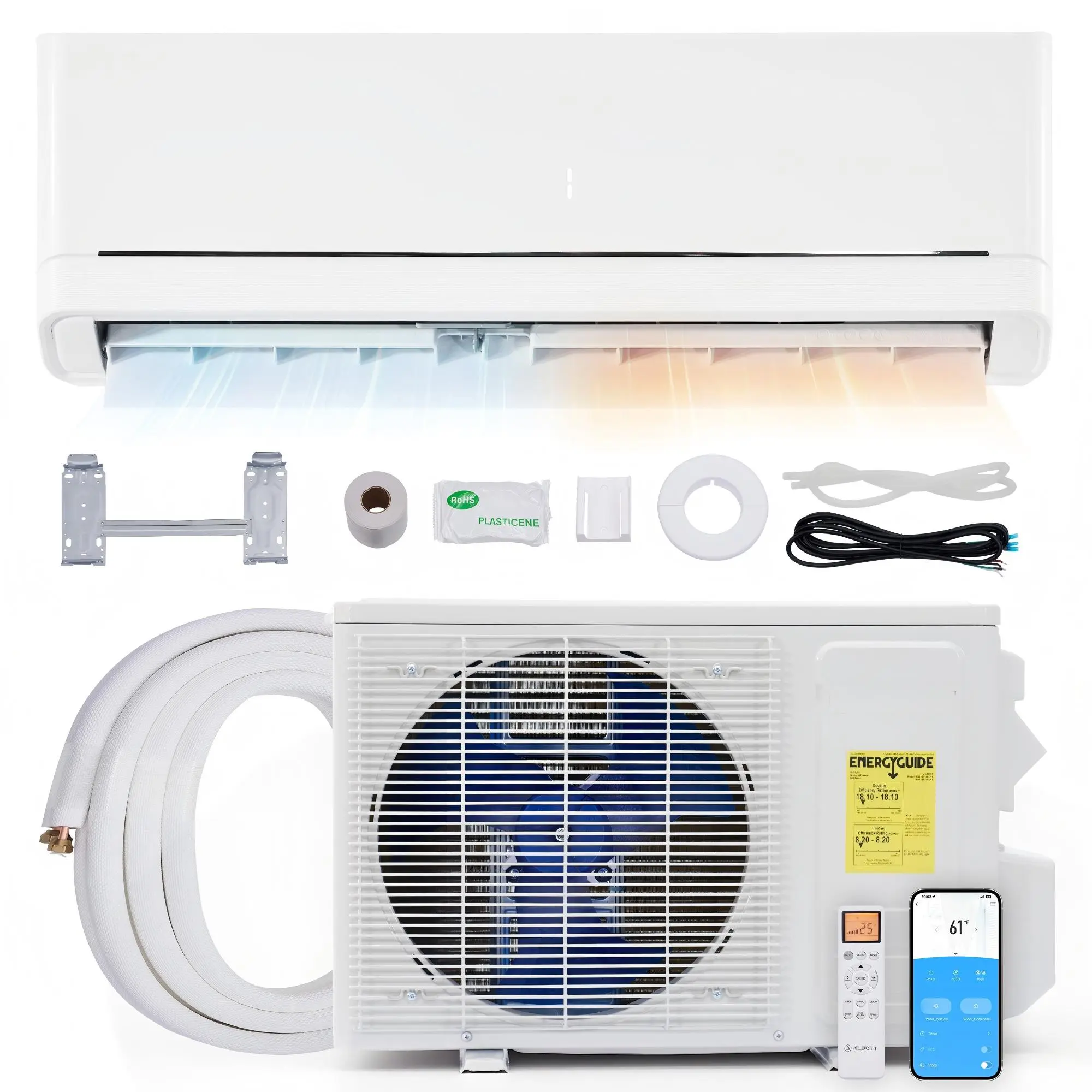 36,000BTU-220V, 18 SEER2