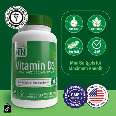 Vitamin D3 (as Cholecalciferol) in EVOO